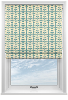 Orla Kiely Solid Stem, Duckegg - Roman Blind